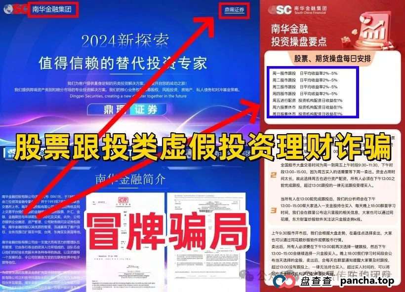 曝光：假冒南华金融和VMS鼎珮证券股票跟投资金盘骗局，操盘手老高大量收割会