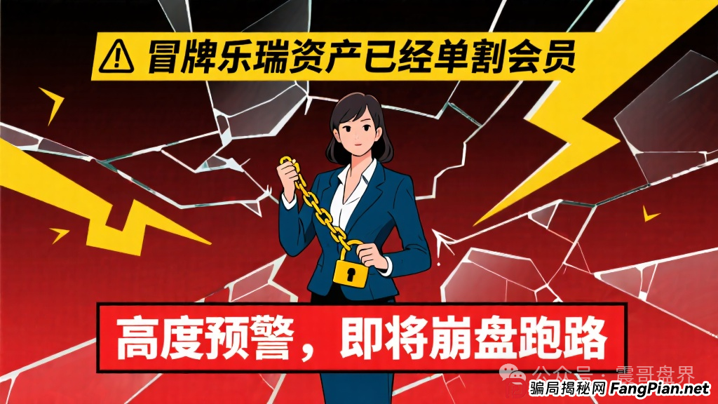 冒牌乐瑞资产已经单割会员,高度预警,即将崩盘跑路