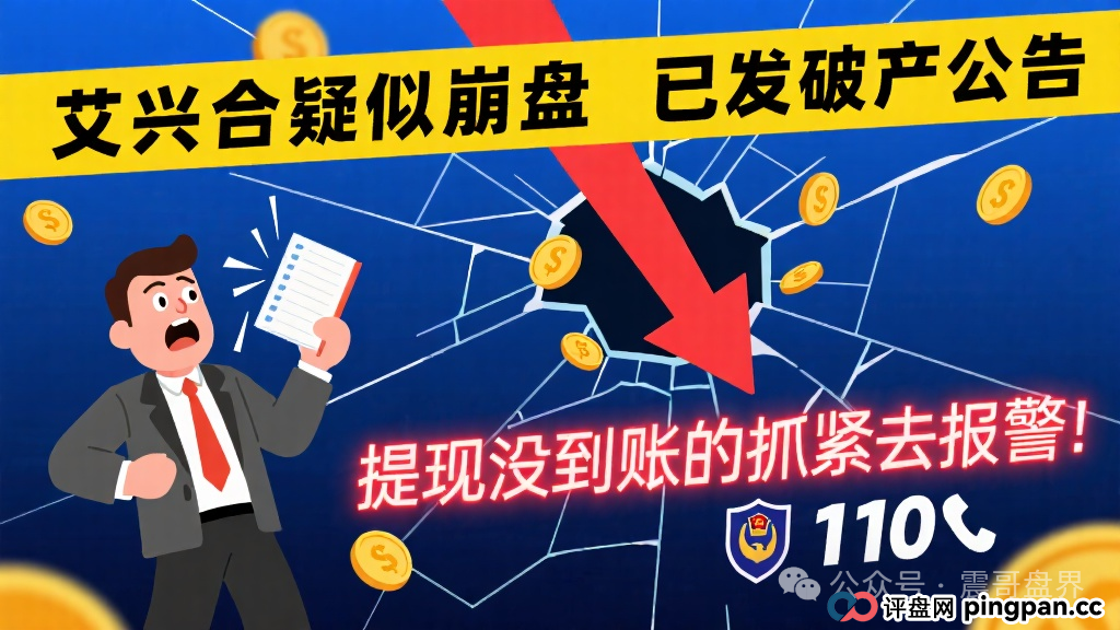 艾兴合疑似崩盘，已发破产公告，提现没到账的抓紧去报警！(1)