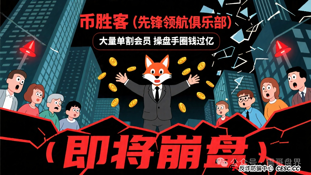 币胜客(先锋领航俱乐部)大量单割会员,操盘手圈钱过亿,即将崩盘