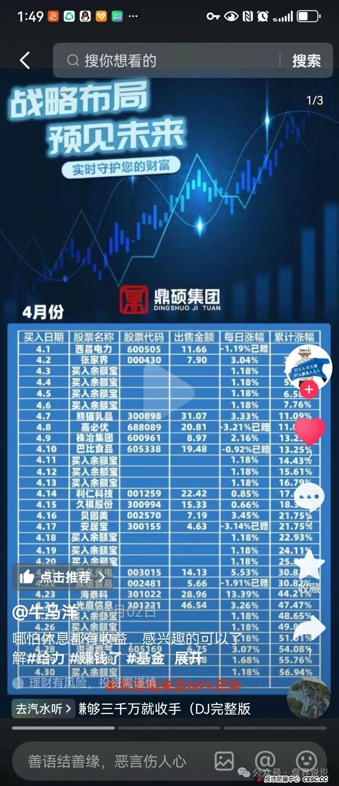 “胜利资本”鼎硕集团股票跟单骗局，已经单割 马上全线崩盘。(4)