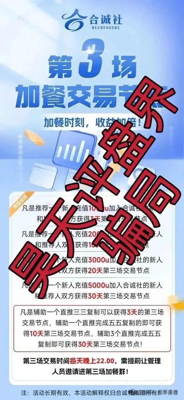合诚社又一个跟单类资金盘骗局,妥妥的资金盘骗局,高度预警,看到的一定要远离!(2) 合诚社又一个跟单类资金盘骗局,妥妥的资金盘骗局,高度预警,看到的一定要远离!(2)