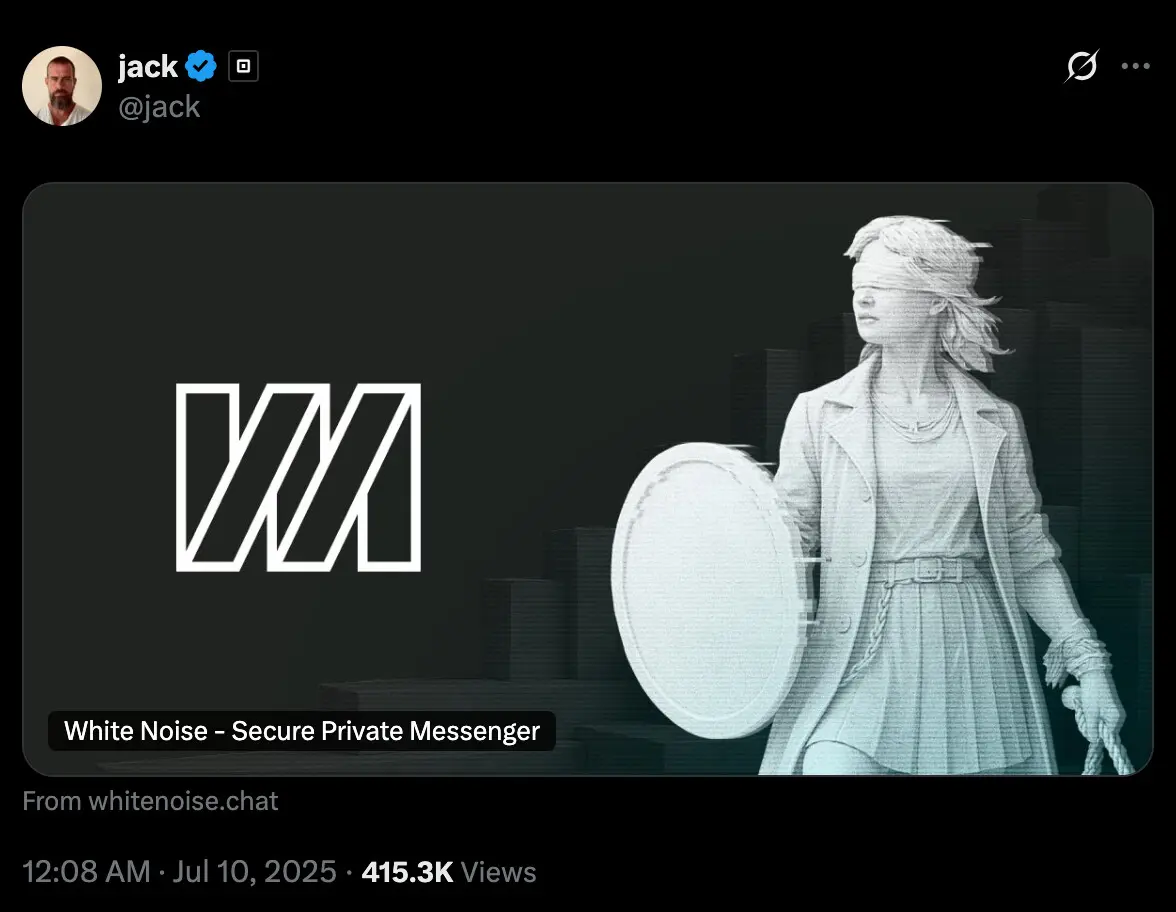 杰克·多西 (Jack Dorsey) 推出 White Noise，这是 Bitchat 测试版之后他的下一个去中心化聊天应用(2)