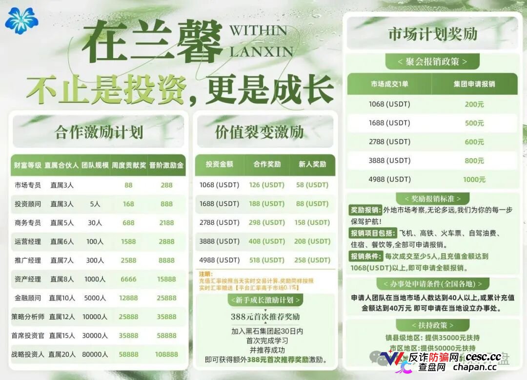 黑石资管查无此号，兰馨亚洲是壳，资金盘崩盘倒计时(1)